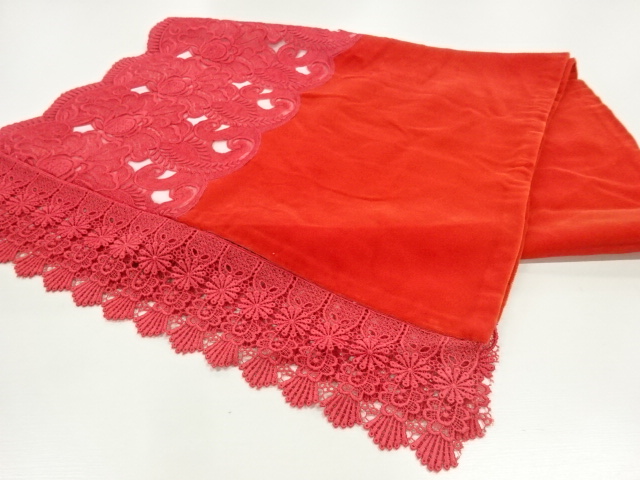 ビロードレース花模様ショール